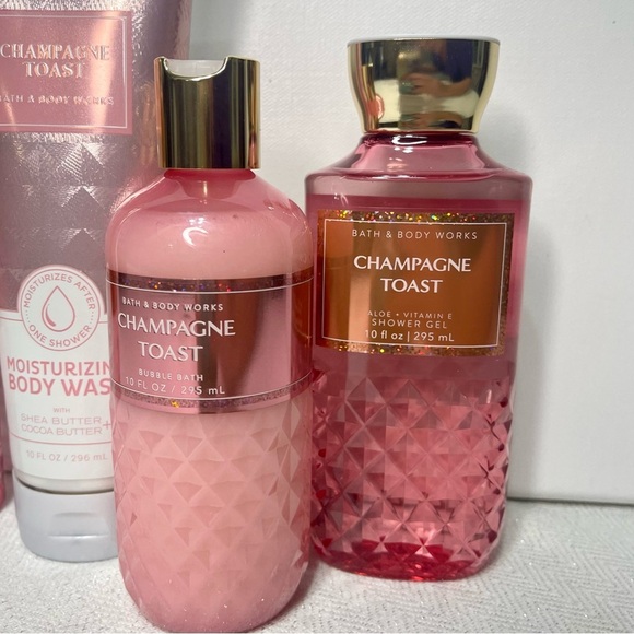 Bath & Body Works Champagne Toast Gift Set Shower Gel Bubble Bath Body Care NWT - Picture 3 of 6
